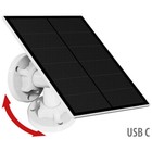 revolt Solarpanel für Akku-IP-Kameras mit USB-C, 5 Watt, 5 V, IP65