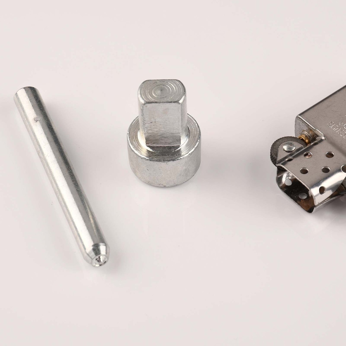 For Zippo lighters, Cam sheet install set; Punch+ Base+ 5