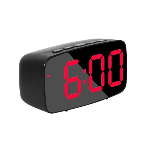 Digital LED Desk Alarm Clock Large Mirror Display USB Snooze Temperature Mode - Picture 22 of 34