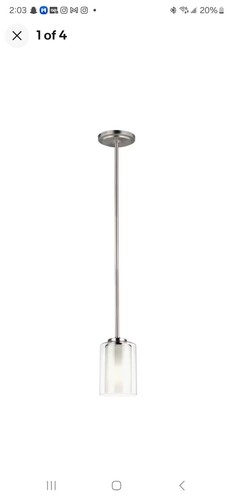 Generation Lighting 6137301-962 Transitional One Light Pendant - Picture 1 of 2