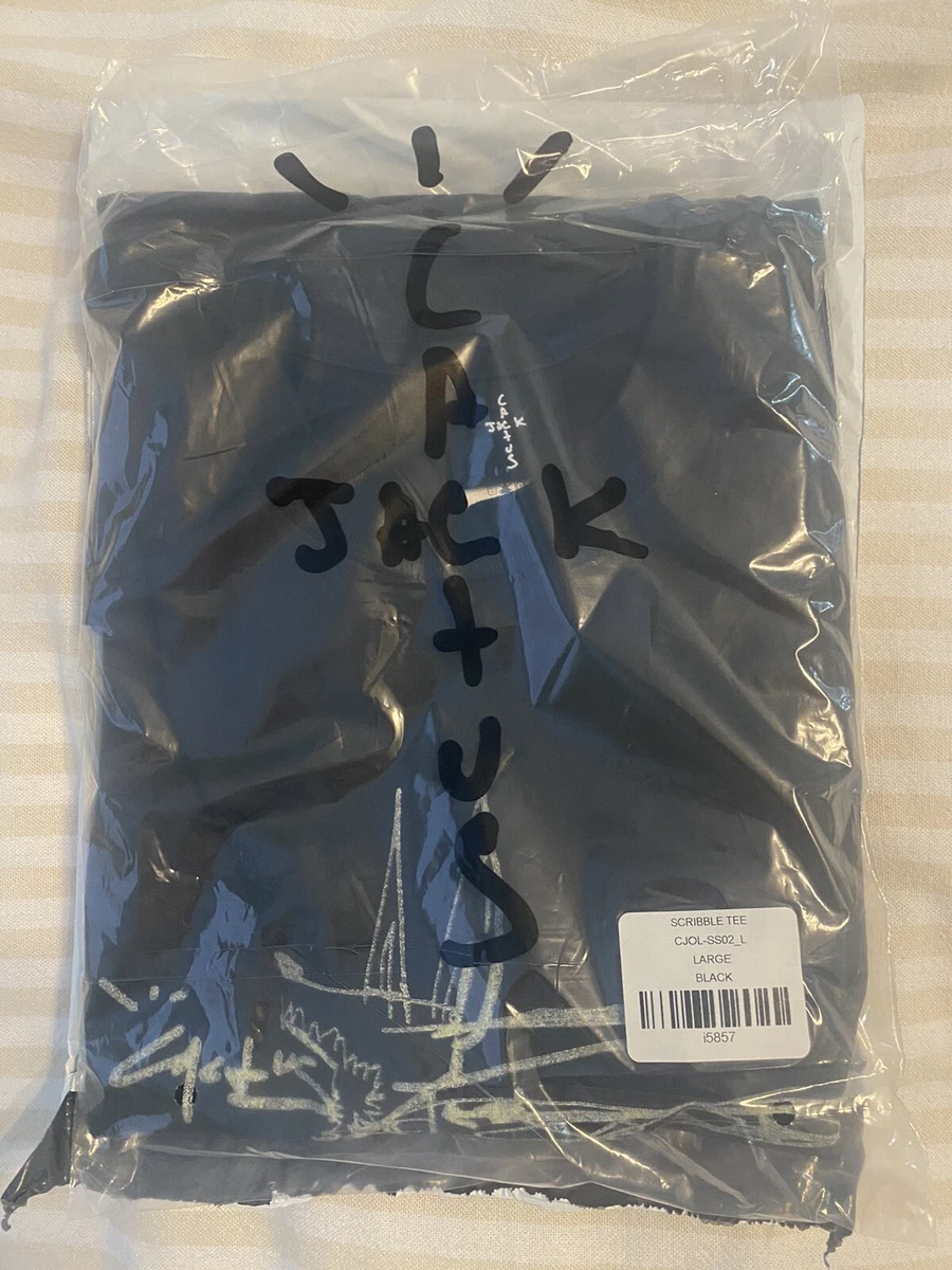 Cactus Jack Travis Scott Scribble T-Shirt Size Large 100% Authentic