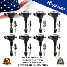 Pack 8xIgnition Coils+Spark Plugs for Nissan Armada Titan Infiniti 5.6L V8 UF510