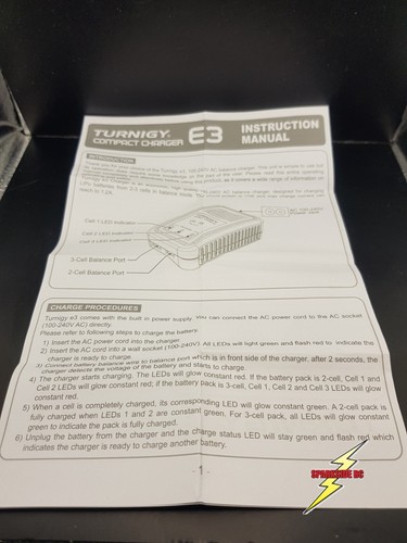 Turnigy E3 Balance Lipo Akku Ladegerät - AC 240V - 2s und 3s Ladegerät 1,2A - Bild 10 von 10