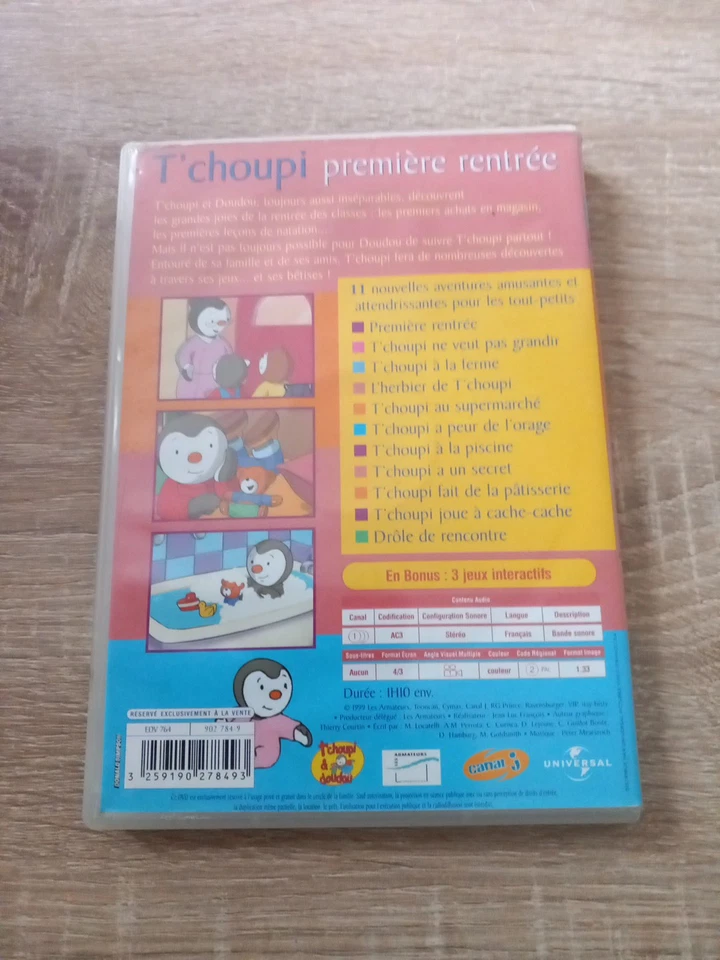 T'choupi : Première rentrée. DVD. Rayé Mais Fonctionne  - Photo 2/2