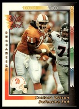 1992 Wild Card Santana Dotson Rookie Tampa Bay Buccaneers #450. rookie card picture