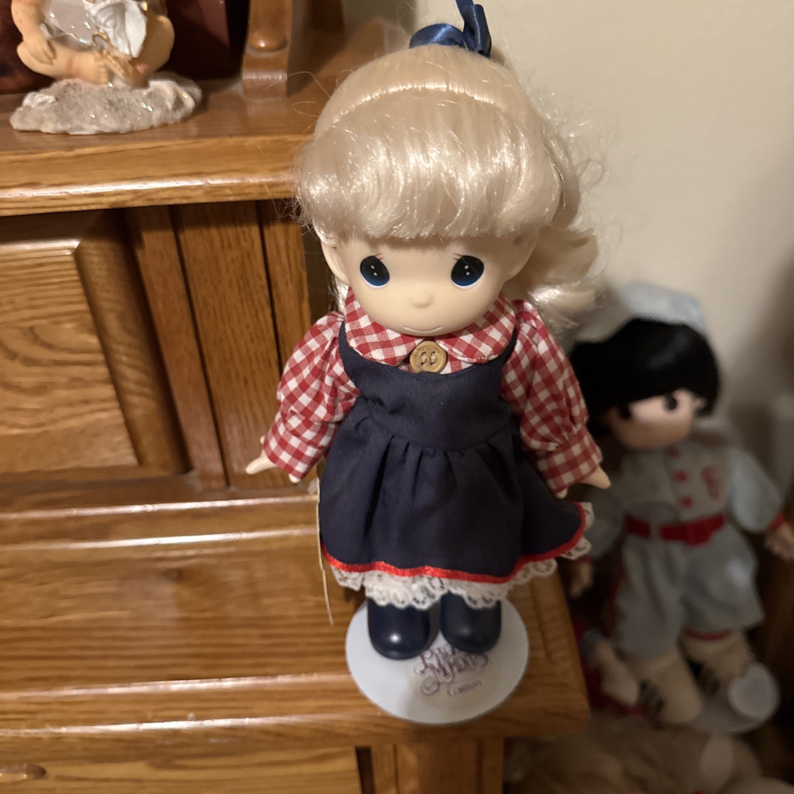 VTG Precious Moments Children Of The World Doll Allison America w/ Tag And Stand