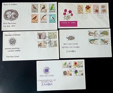Zambia 1977-84 Flora & Fauna First Day covers (5)