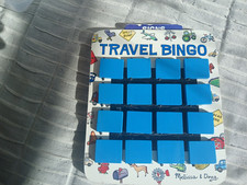 MELISSA & DOUG WOOD TRAVEL BINGO WITH 4 CATIGORIES VEHICLES SIGNS COUNTRY CITY