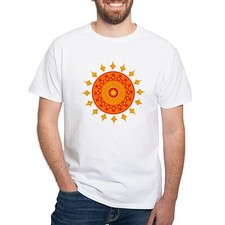CafePress Sun Chakra Light T Shirt 100 Cotton T-Shirt, White 333646153 