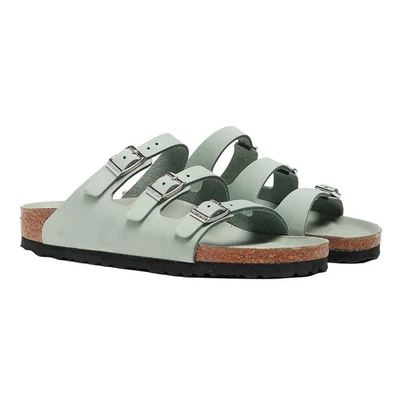 BIRKENSTOCK Arizona Sandales Femmes Fraiche Vert Eau 38 Neuf Cuir - Photo 1/4
