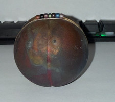 Raku Art Inner Spirit Rattle Ball with Beads Rattle, see pics w/flash, free ship