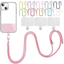 Cell Phone Lanyard Crossbody Adjustable Neck Strap w/ Clear Tether Tab