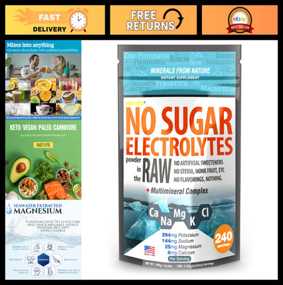 Electrolyte Powder - No Sugar, Keto, Vegan | Mix in Coffee, Smoothies, Juice & M