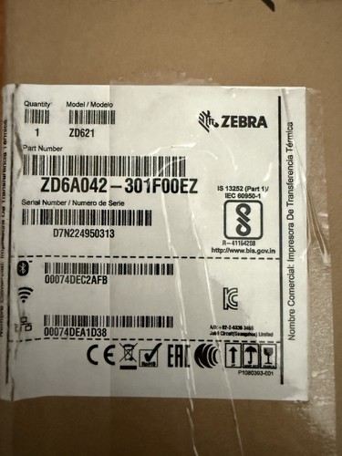 Zebra ZD621 - ZD6A042-301F00EZ Direct Thermal Label / Barcode Printer - 203dpi - Picture 7 of 7