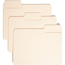 Letter Size File Folders 1/3-Cut Tab Manila Heavyweight Oversized 50 per Box