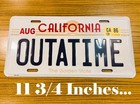 BACK TO THE FUTURE License Plate, Delorean OUTATIME (Embossed) — photo 3