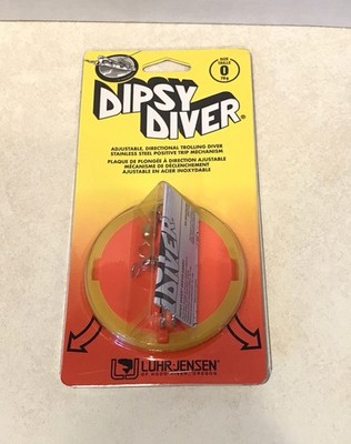 Luhr Jensen Dipsy Diver Size 0 Adjustable Trolling Trip FIRE WHITE BOTTOM New