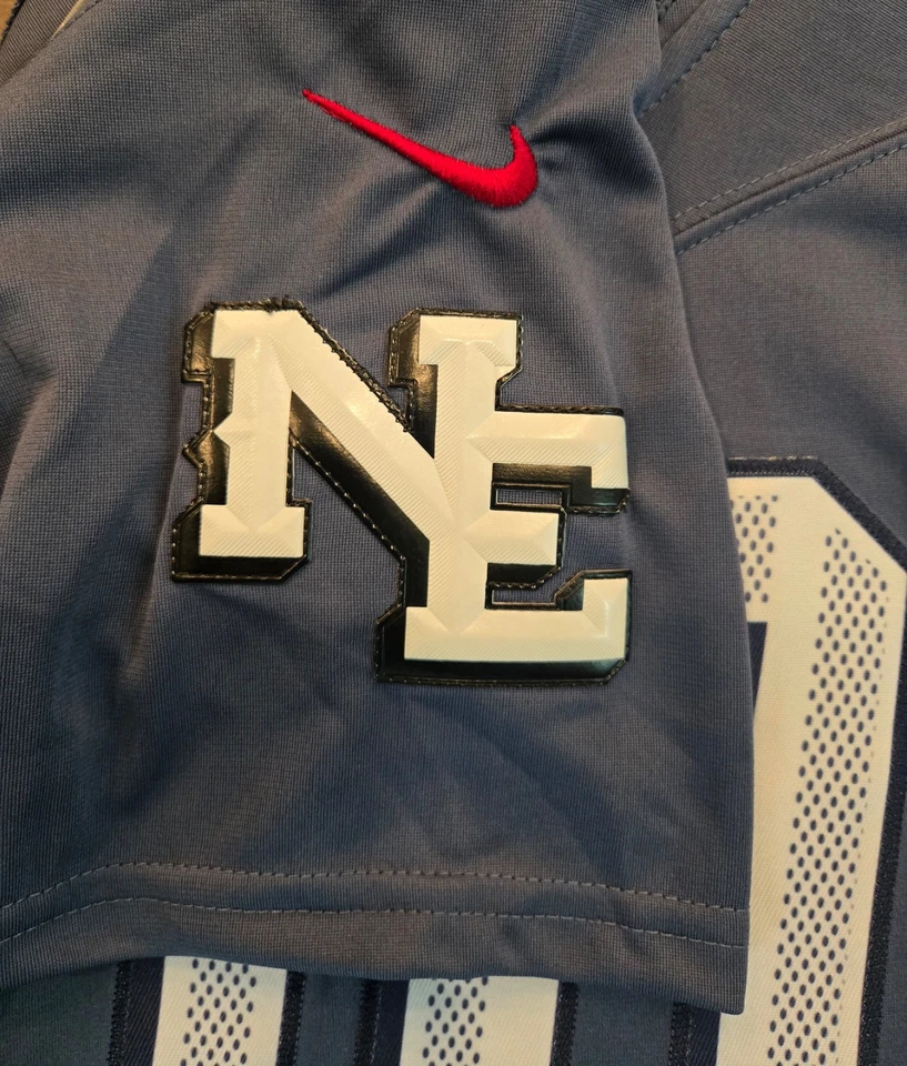 Camiseta YOUTH New England Patriots #10 Drake Maye Stitched Storm Blue Rivalries - Imagem 4 de 4