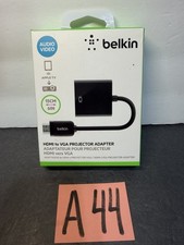 Belkin HDMI To VGA Adapter AV10145BT VGA 3.5MM Projector Video Black Barely Used