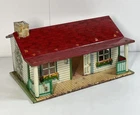Vintage Marx Tin Farm House Cabin  Bungalow  Cottage