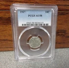 1927 Winged Liberty Head or Mercury Silver Dime PCGS : AU58 : BUY-IT-NOW, NICE