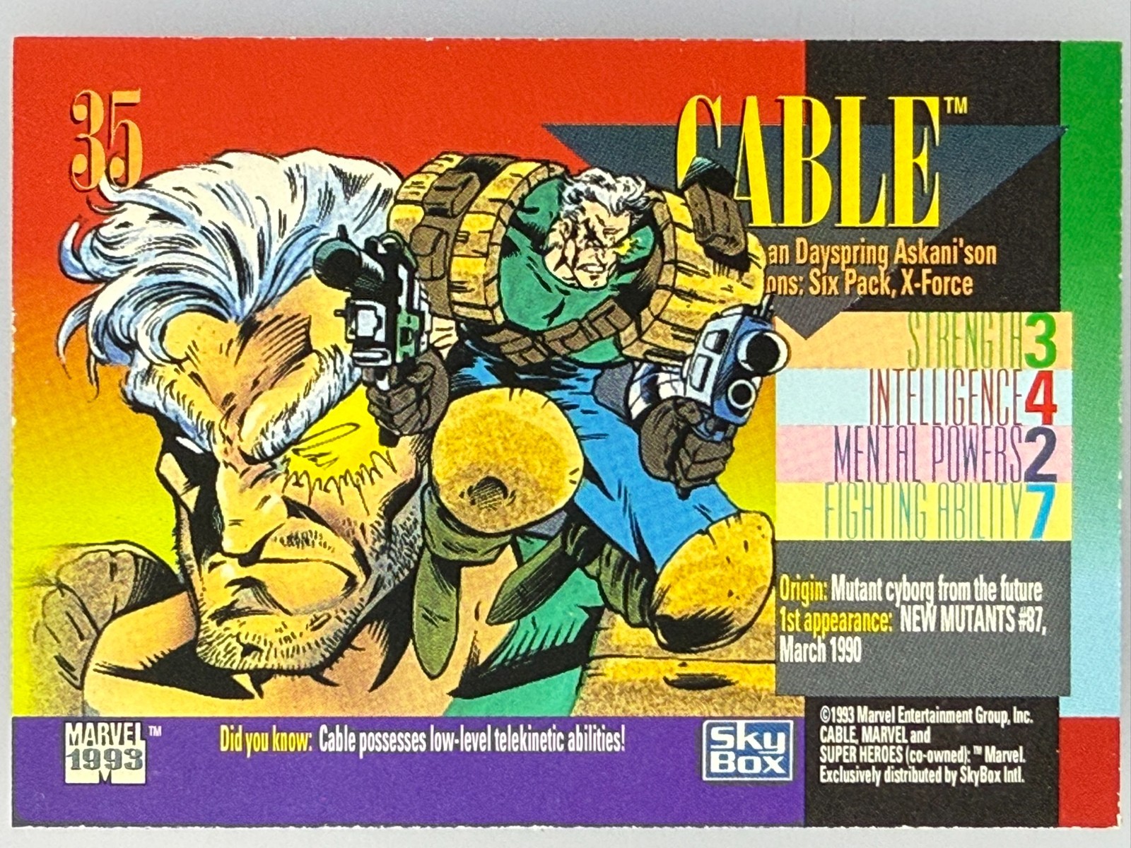 1993 SkyBox Marvel Universe - Cable #35