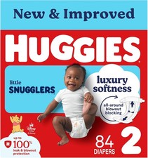 Huggies Diapers, Little Snugglers Baby Diapers, Size 2 12-18 lbs , 84 Count