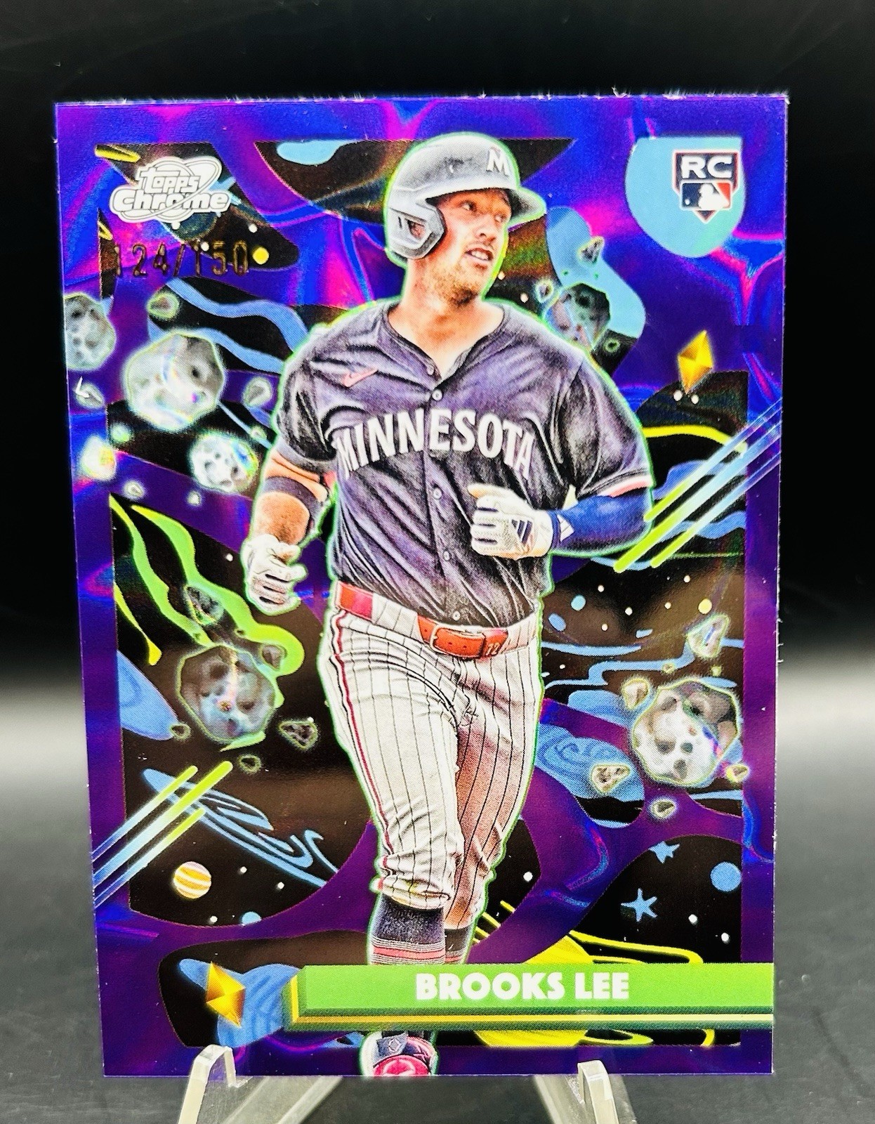 2025 Topps Cosmic Chrome Brooks Lee Purple Nebula Refractor Rookie /150 #129