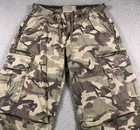 Y2K Abercrombie & Fitch Baggy Pants Green Cargo Camo Woman’s 26/2 Regular — photo 2