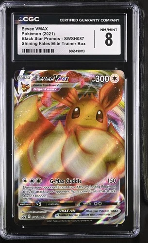 EEVEE VMAX SWSH087 SHINING FATES ELITE TRAINER BOX POKEMON CGC 8 NM/MINT
