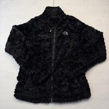 The North Face Jacket Girls Large 14/16 Black Reversible Puffer Sherpa Full Zip
