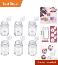 Elegant 6-Piece Travel Powder Containers - Perfect for Loose Glitter and Favors