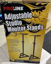 Proline Adjustable Studio Monitor Stand - Pair Black PL6000P NIB