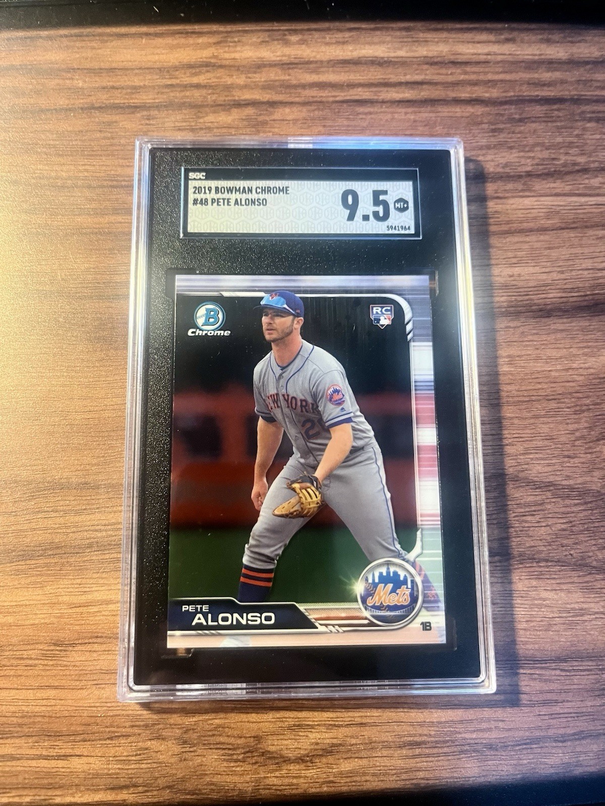 2019 Bowman Chrome - Pete Alonso #48 (RC) SGC 9.5 Gem Mint Orioles view 1