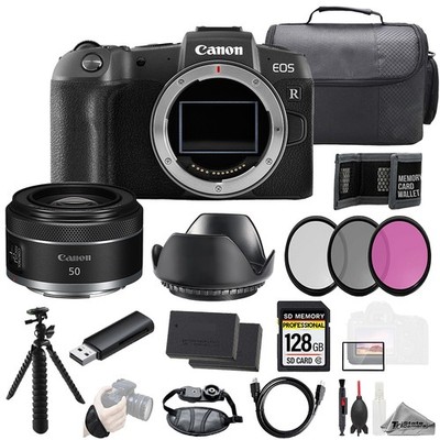 Canon EOS RP + RF 50mm f/1.8 STM Lens+128GB+ExtBat+3PC Filter-Kit