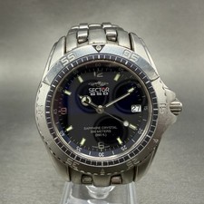 Sector 650 Dive Watch men 38mm Blue Dial Steel Date Round New Battery