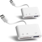 [2 Pack] SD Card Reader for Android, Micro SD Card to USB Adapter, USB C SD Card