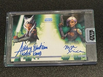 Topps Star Wars Stellar Signatures Ashley Eckstein Ahsoka & Tiya Sircar Sabine