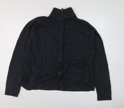 Marks and Spencer Herren Strickjacke schwarz XL mit Reißverschluss