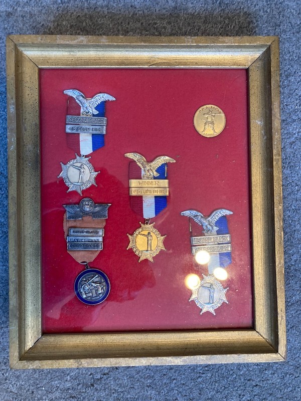 Marksmenship medals 2 small cases