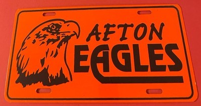 Afton High School Eagles Booster License Plate Oklahoma