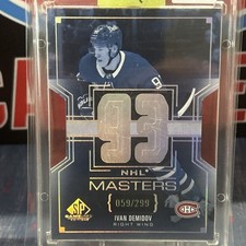 2025-26 UD SP GAME USED NHL MASTERS PATCH MEMORABILIA /299 #NM-61 IVAN DEMIDOV🔥