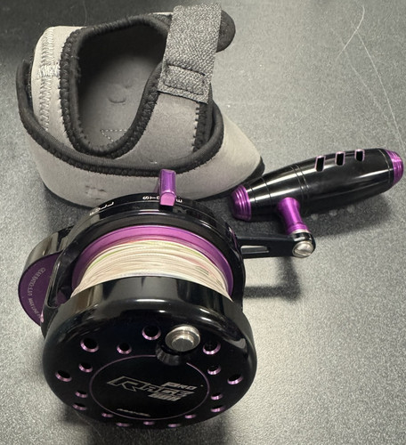 Maxel Pro Rage 60h Fishing Reel Purple Good Condition - Picture 2 of 6