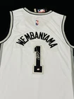 Victor Wembanyama Signed San Antonio Spurs Pro Style Basketball Jersey COA