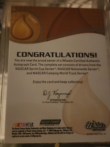 Ricky Stenhouse Jr Signed 2009 Wheels Autographs - Picture 2 of 2