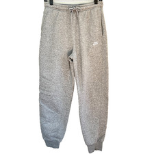 Nike Sportswear Club Fleece Joggers Mens Small Gray Sweatpants Drawstring Logo