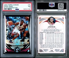 EDDIE JONES 2004 TOPPS CHROME BLACK REFRACTOR PARALLEL /500 PSA 7 POP 1 LAKERS