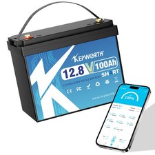 12V 100AH LiFePO4 Lithium MINI Battery Bluetooth 100A BMS for Solar RV Off-grid