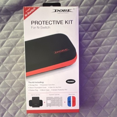 DOBE Hard EVA Padded Zippered Carrying Case for Nintendo Switch, Black/Red