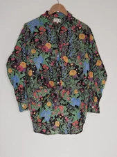 Mille SOFIA Long Sleeve Button Up Shirt Botanica Size M Womens